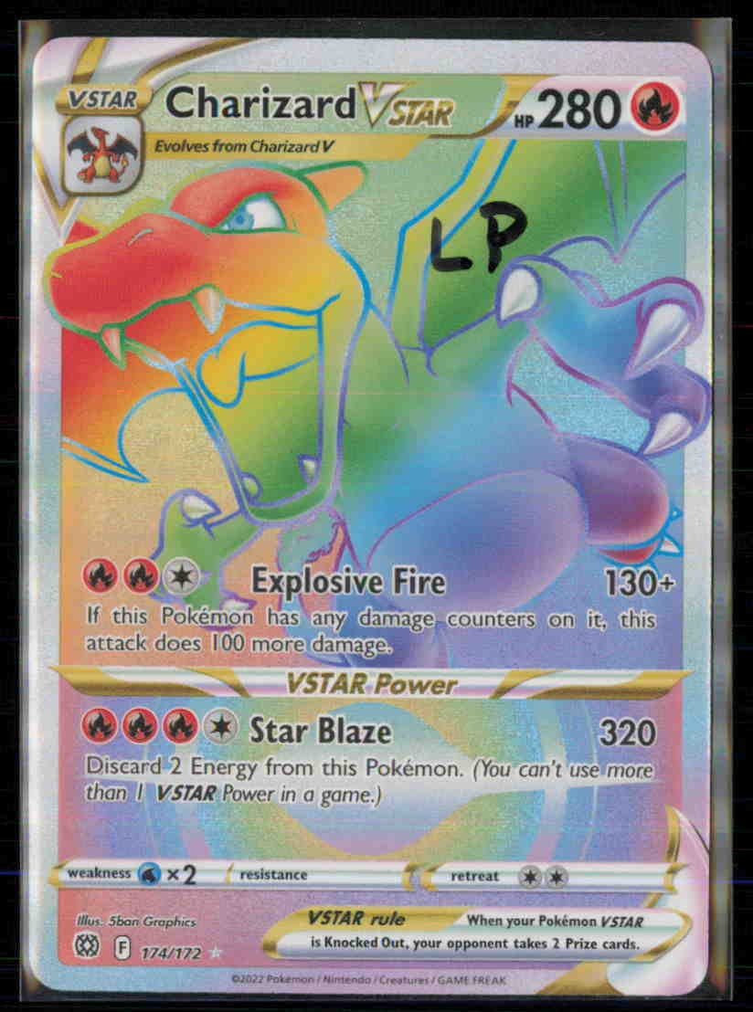 Charizard VSTAR (Secret) Holo Secret Rare SWSH09: Brilliant Stars 174/172 LP