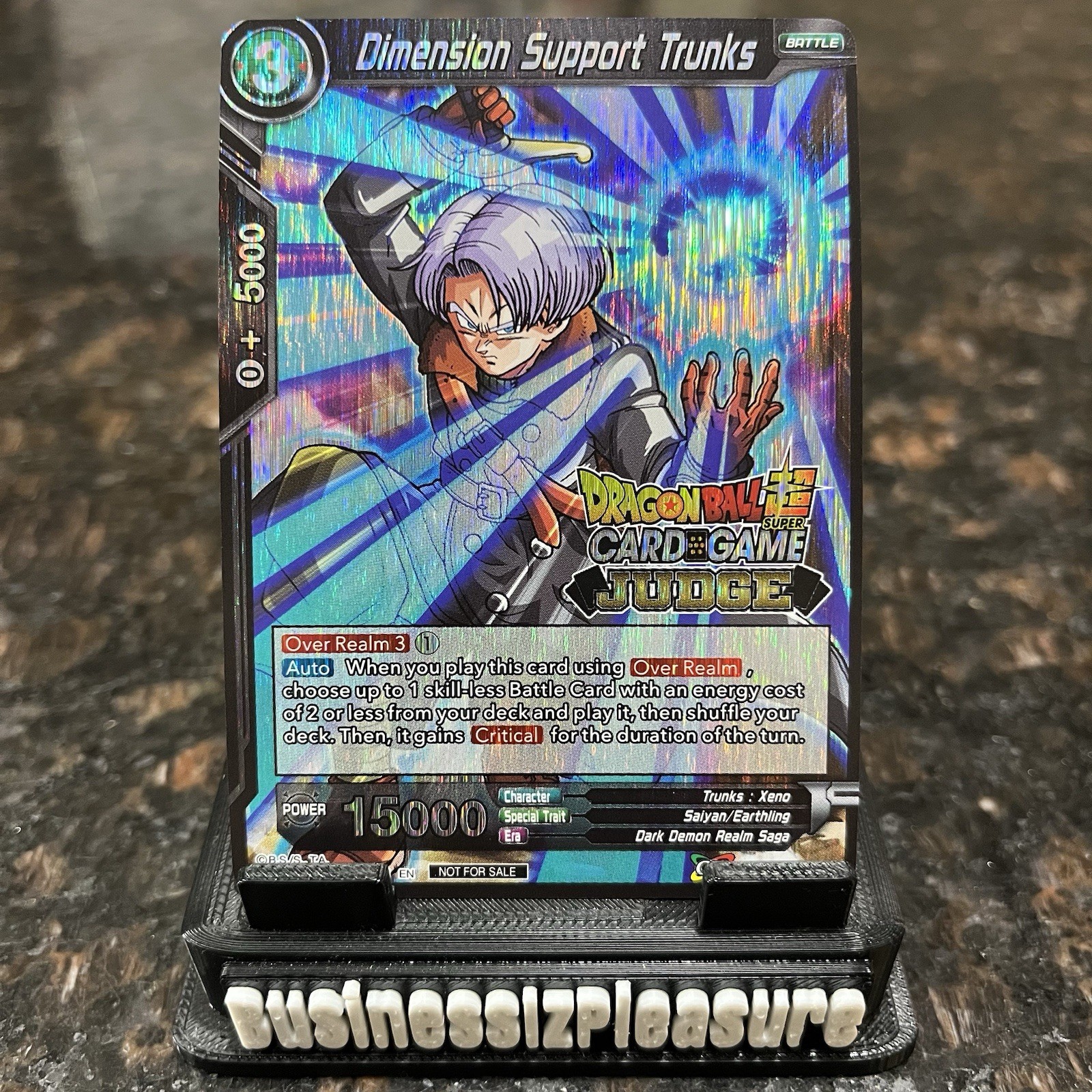 Dimension Support Trunks BT4 Judge Stamp Foil Dragon Ball Super Card Game | NM