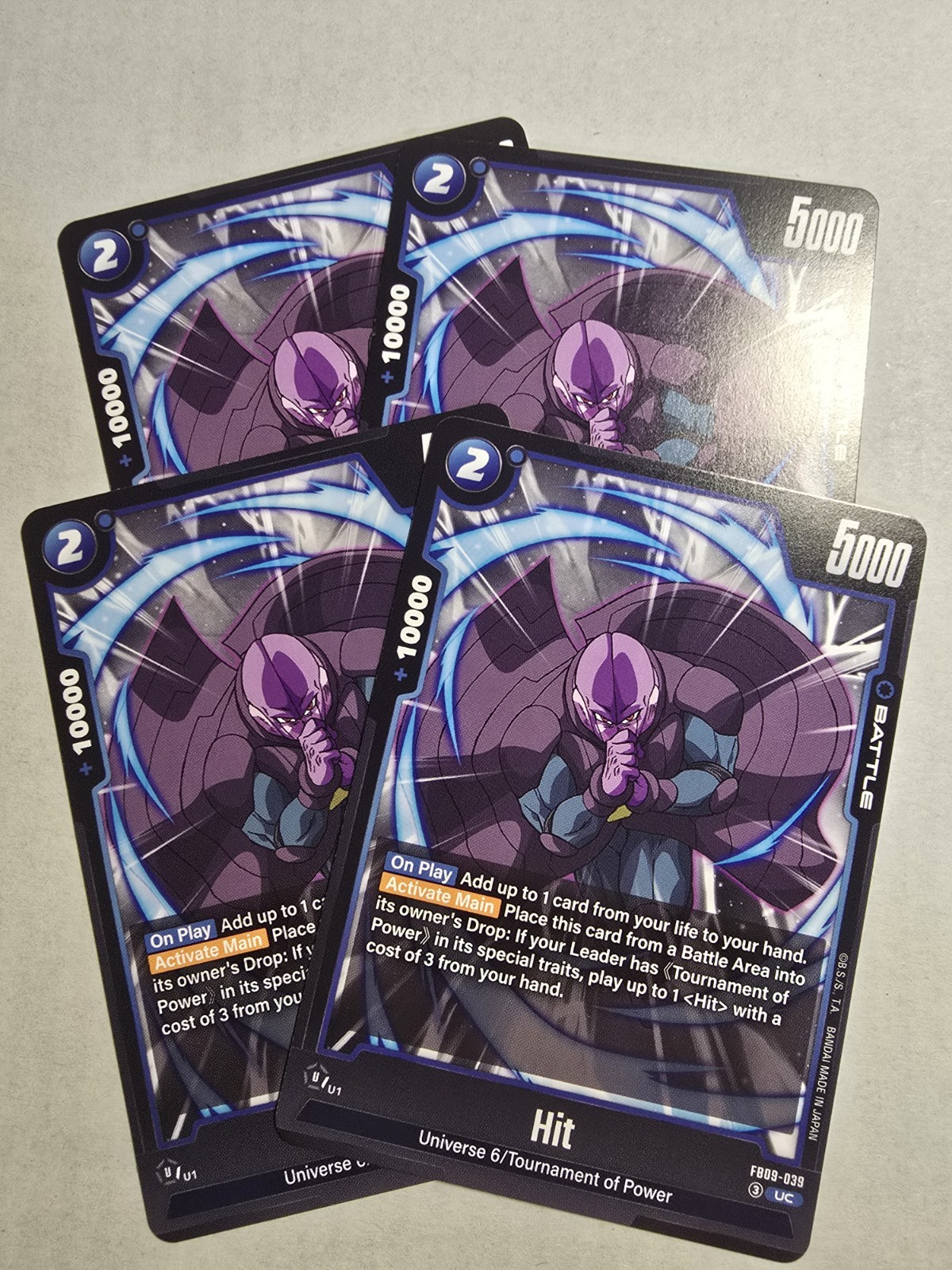 4x Dragon Ball Fusion World FB09-039 Hit Un Common Playset