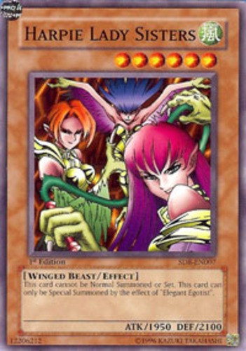 Harpie Lady Sisters – SD8-EN007 – Common – 1st Edition – Damaged