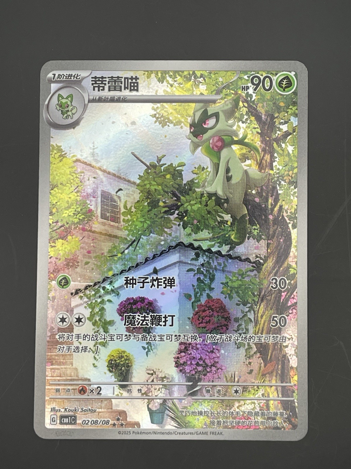 Floragato Art Rare 0208/08 Pokemon Gem Vol 1 Chinese CBB1C 02 08/08 AR