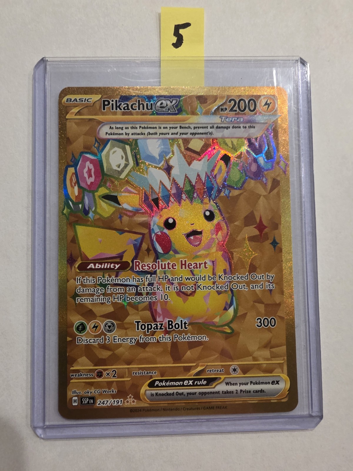 Pikachu ex 247/191 Sv08: Surging Sparks Holo