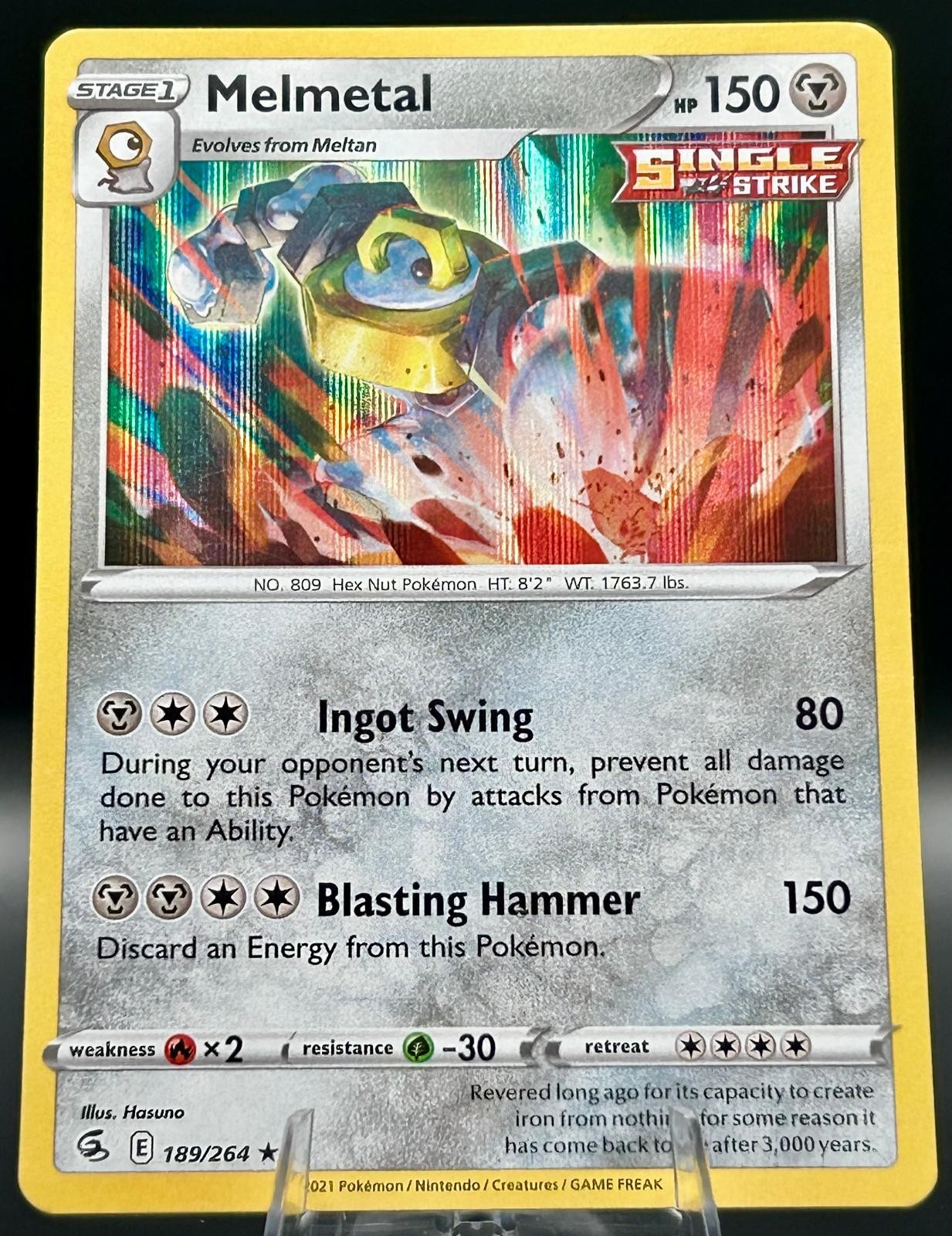 Melmetal 189/264 Holo Rare Fusion Strike Pokemon TCG Near Mint