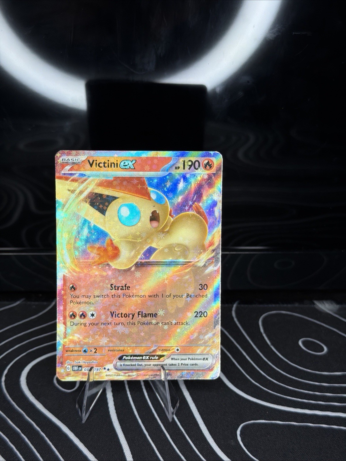 Pokemon Obsidian Flames Victini ex 033/197 Double Rare Holo Card NM
