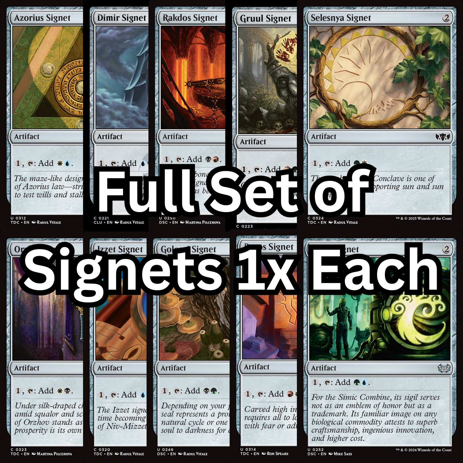 Set of All 10 Signets – Magic: the Gathering MTG Commander Staples EDH Signet NM