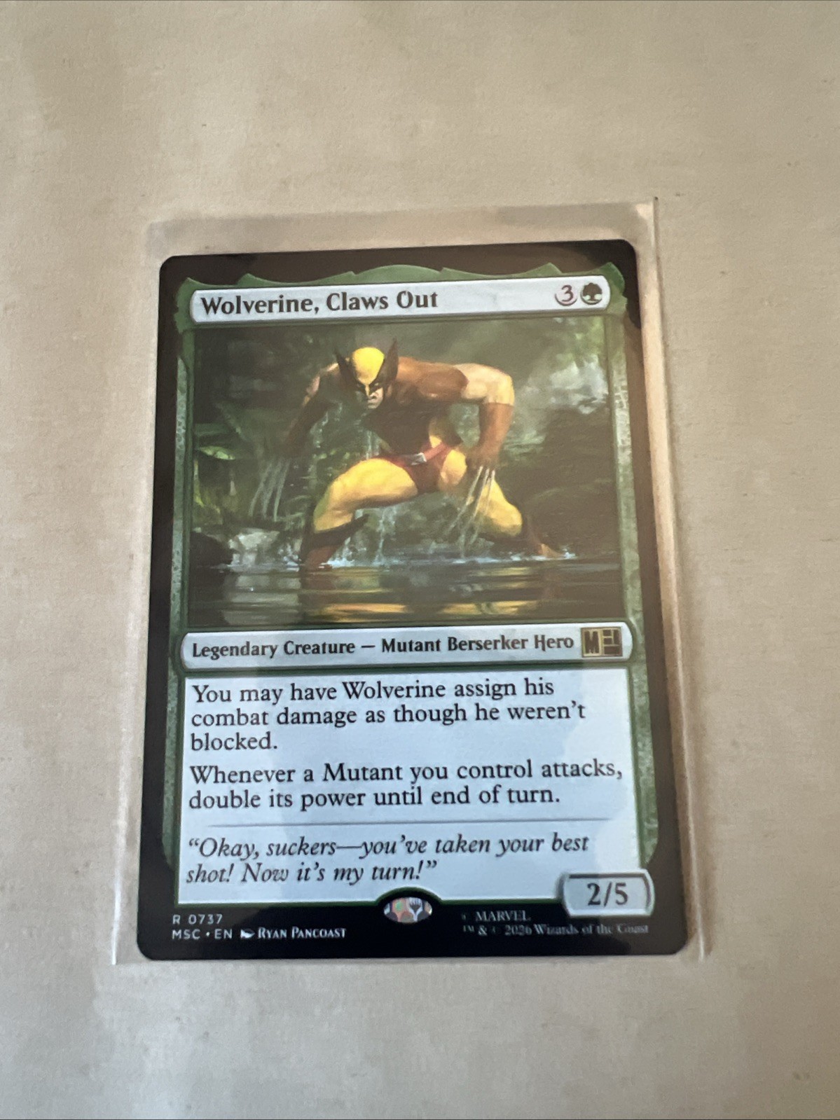 MTG Wolverine, Claws Out MSC 0737 R NM Regular
