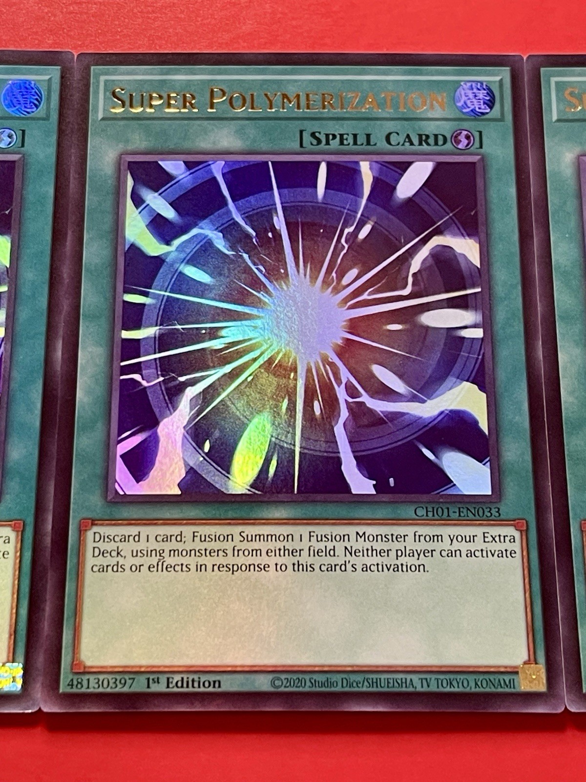 3x Super Polymerization | CH01-EN033 | Ultra Rare | NM | 1st Edition | YuGiOh!
