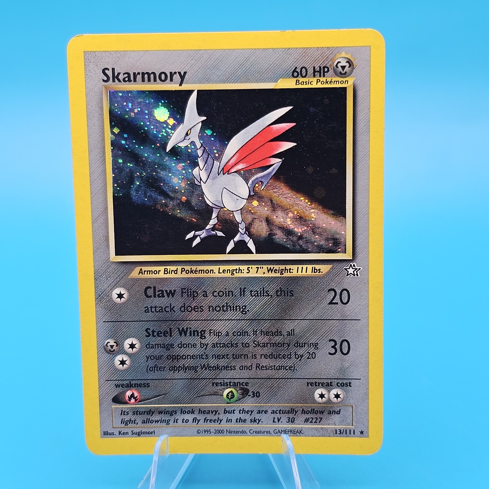 Pokémon TCG Skarmory Neo Genesis Holo Rare 13/111 Big Swirl!