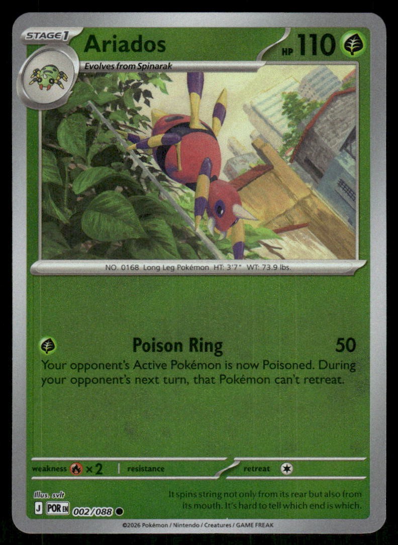 Ariados Reverse Holo Common ME03: Perfect Order 002/088 NM