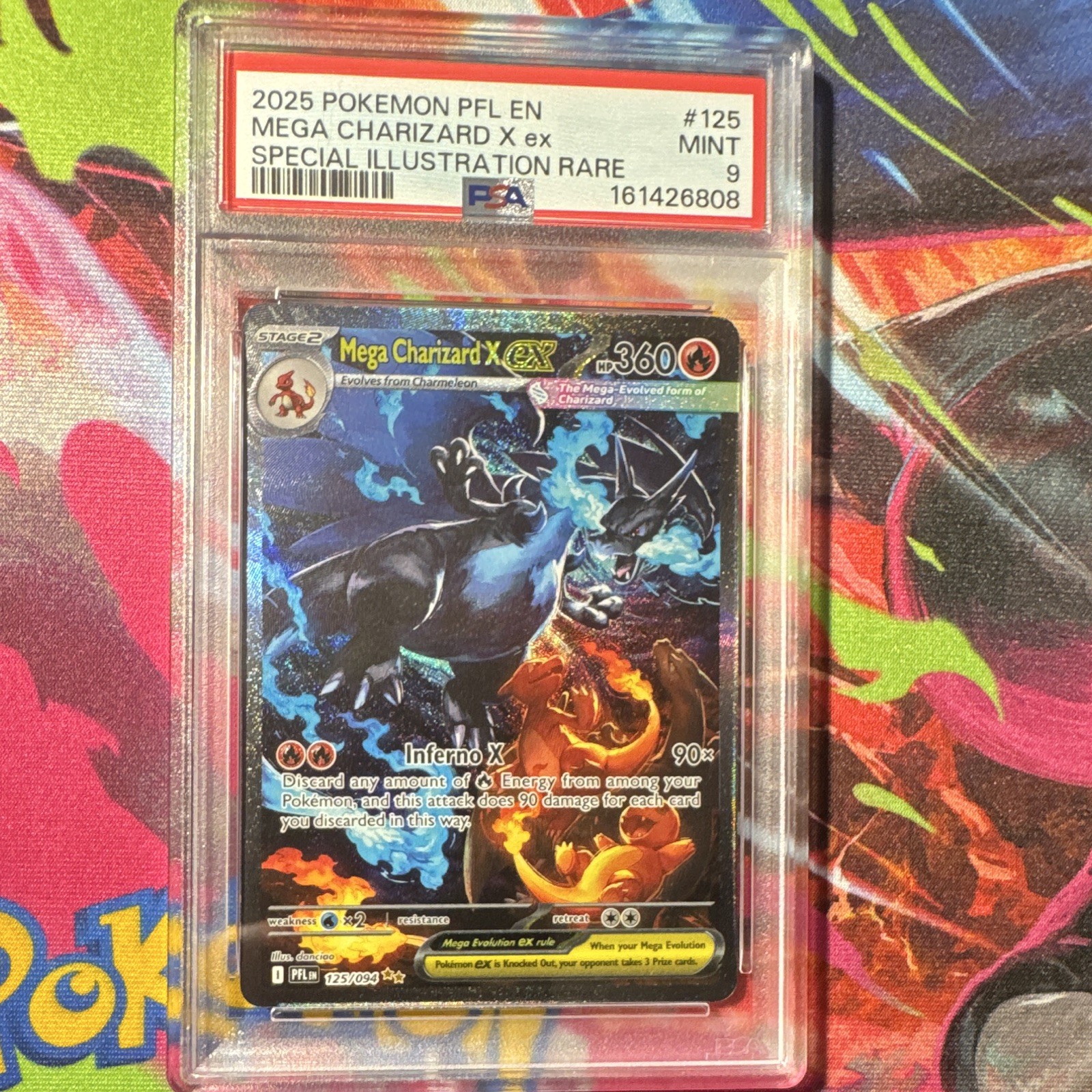 Phantasmal flames Mega Charizard X ex 125/094 Holo SIR PSA 9 EN Pokemon
