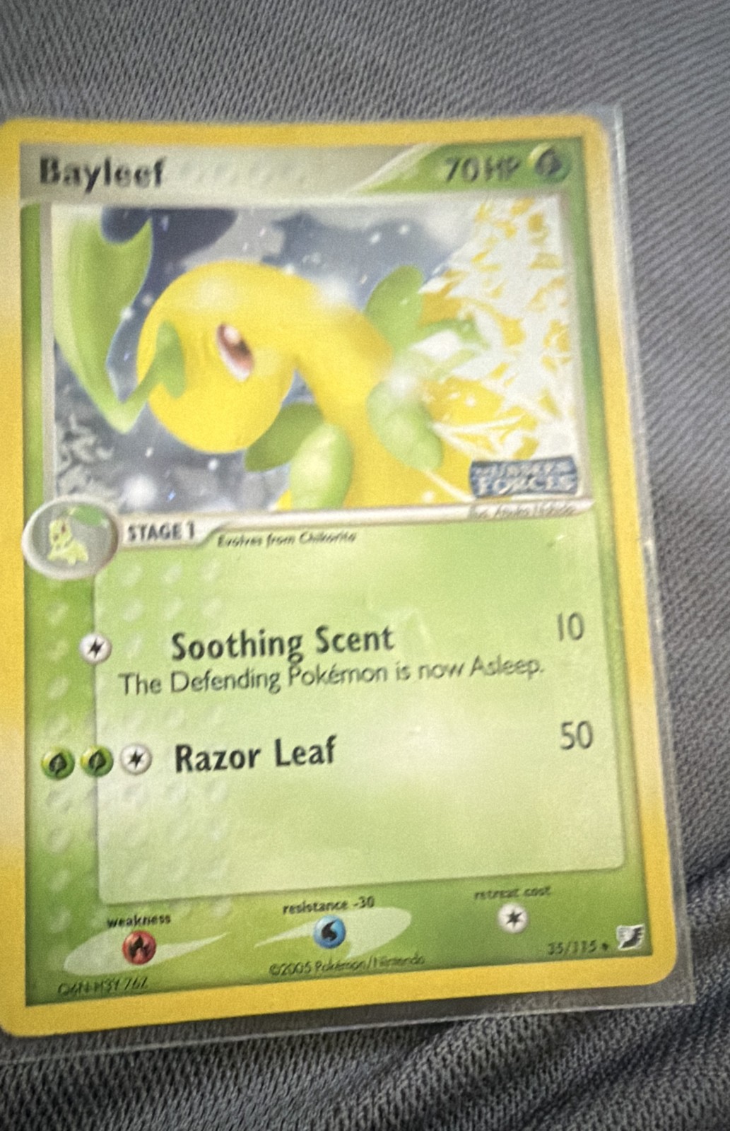 Bayleef 35/115 Unseen Forces Reverse Holo