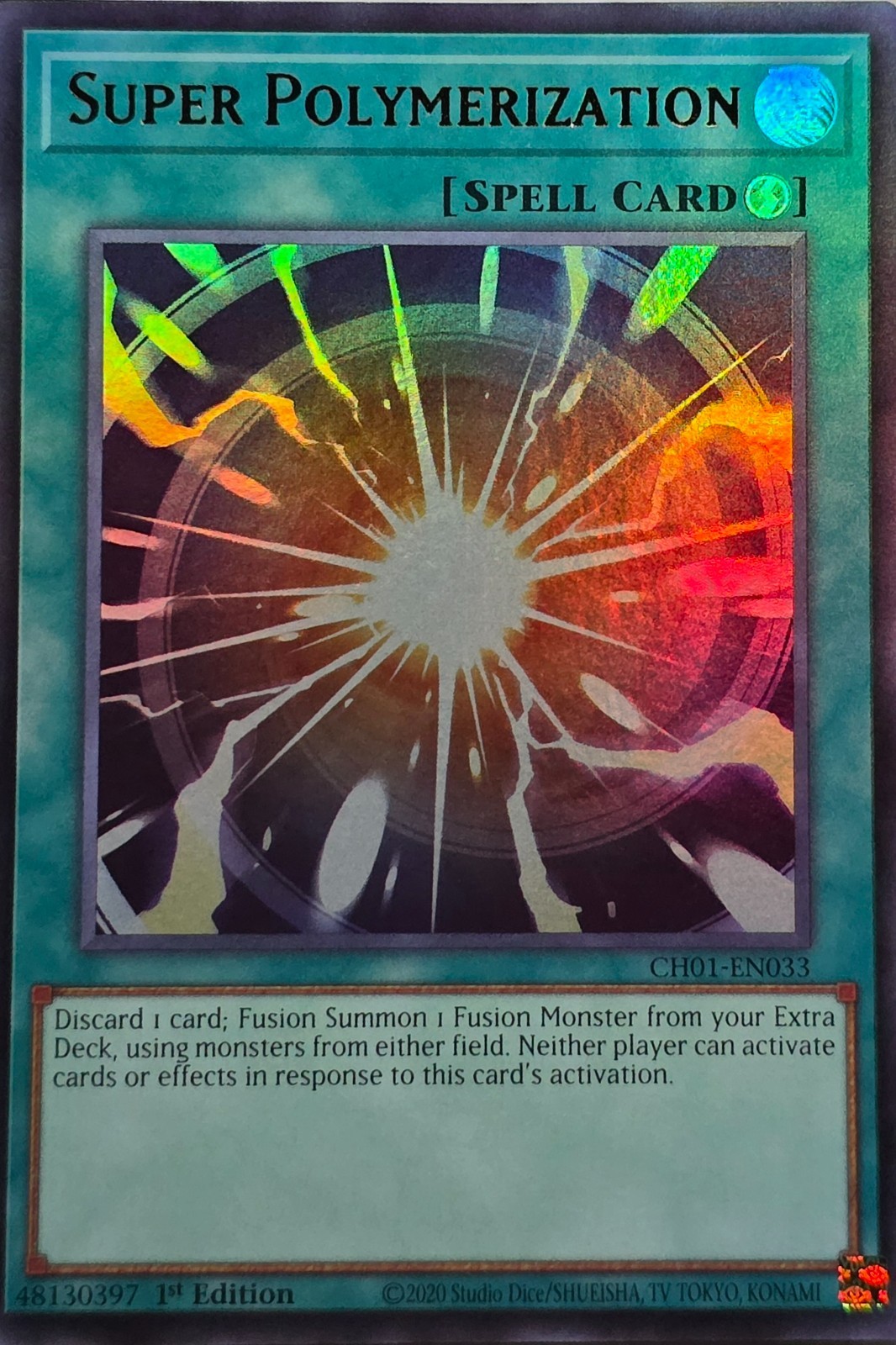 Yugioh Super Ploymerization CH01-EN033 Ultra Rare 1st Edition