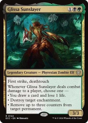 Glissa Sunslayer NM Legendary Rare MTG Commander: Lorwyn Eclipsed Elf Regular