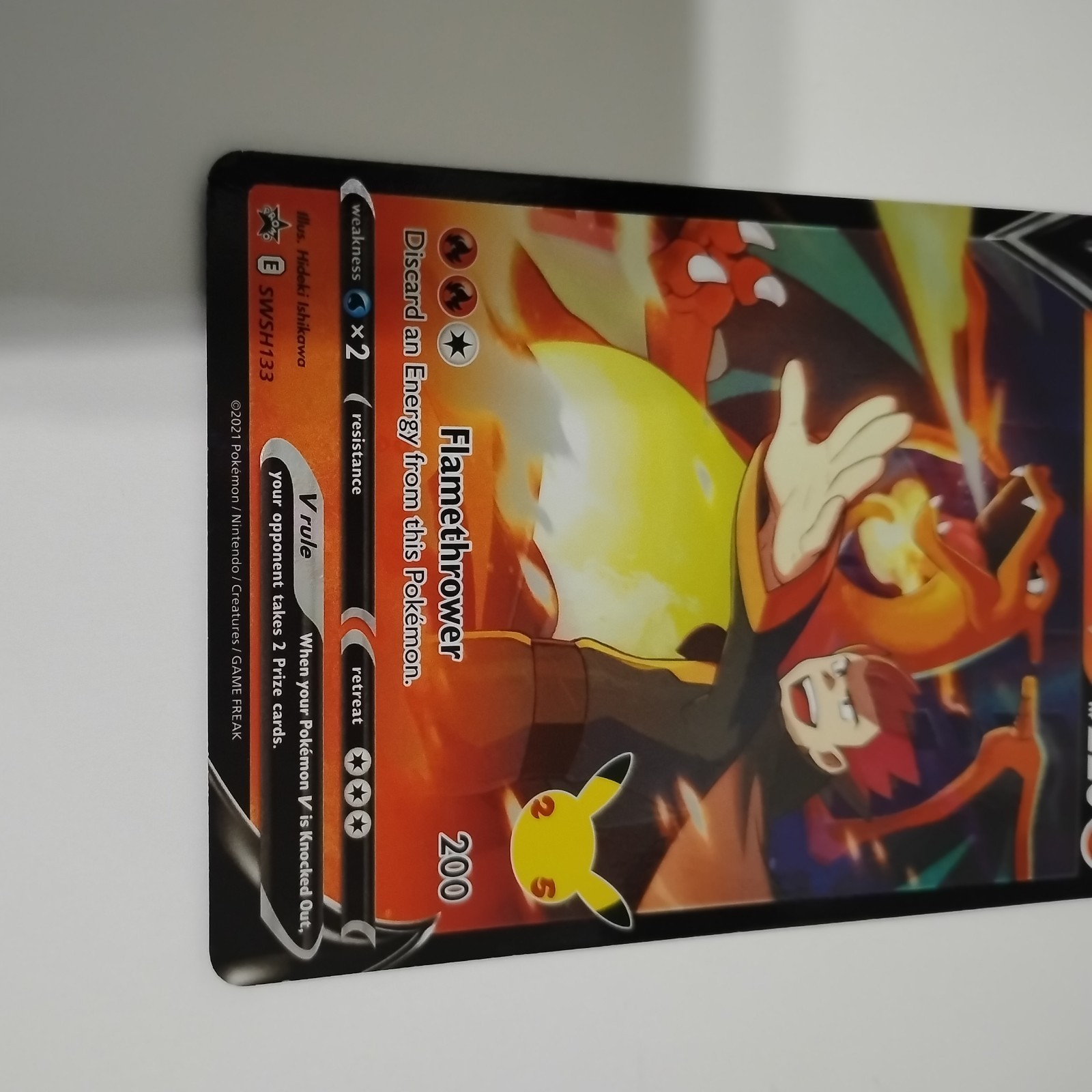Pokemon Lance’s Charizard V Full Art Promo Holo SWSH133 Celebrations Card🇺🇸