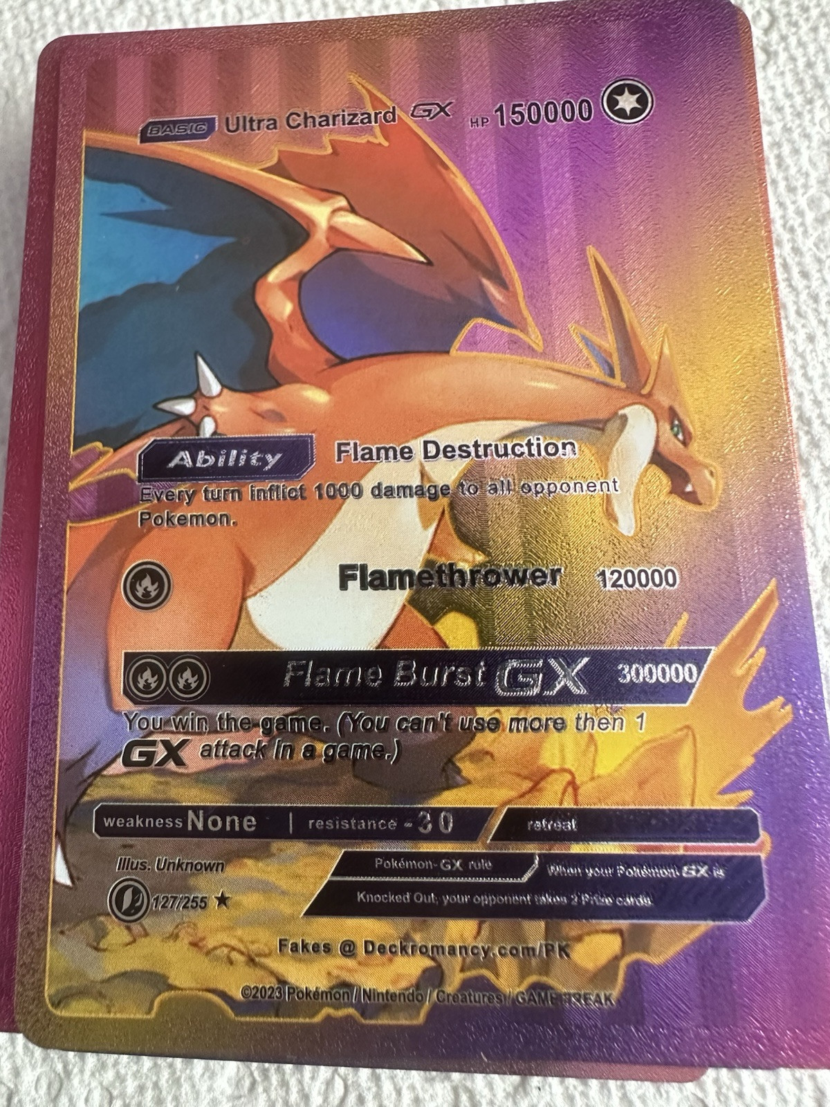Charizard Gx Multi Color 🔥Fan Art🔥NM