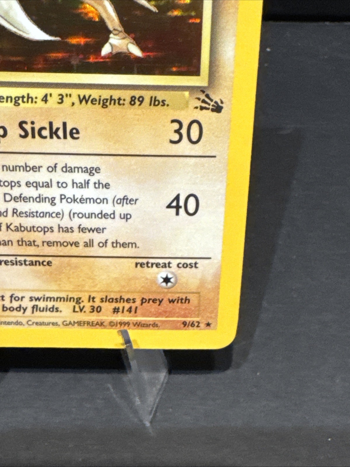 Kabutops 9/62 Fossil Holo (First Edition)