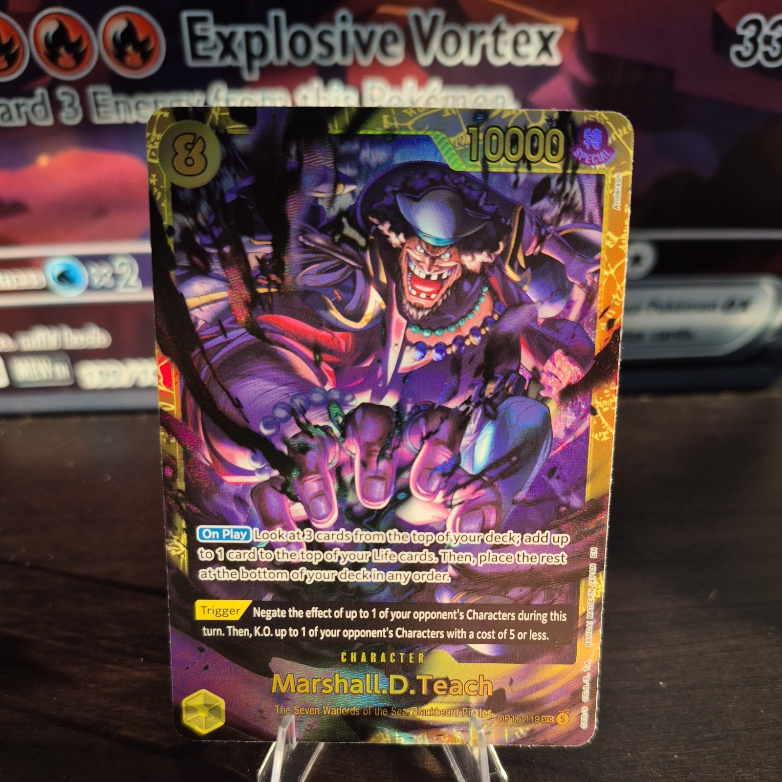 Bandai One Piece Marshall D Teach OP16-119 SEC Foil The Time Of Battle