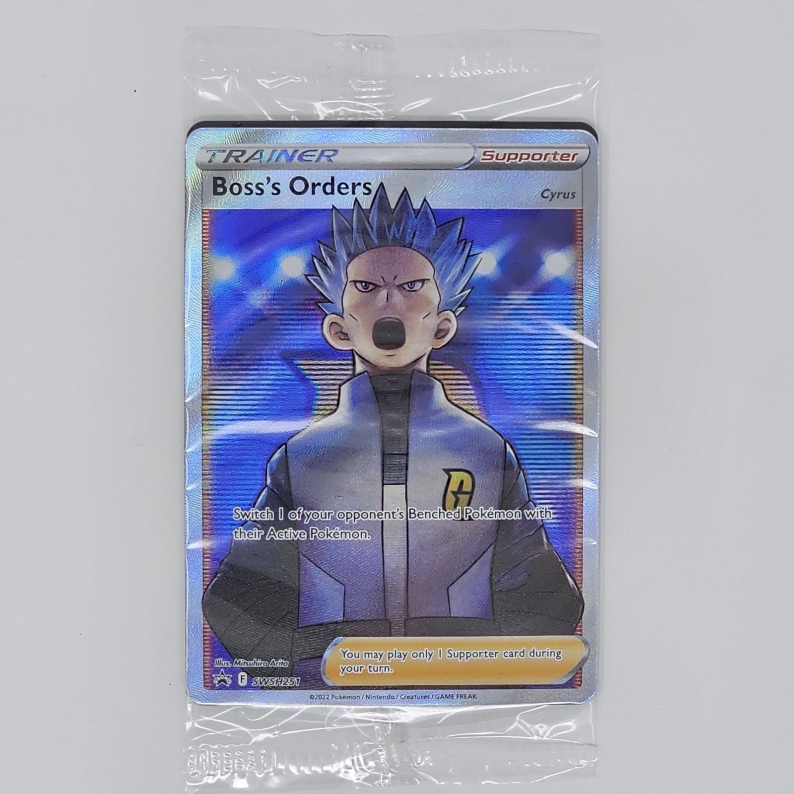 Pokemon Boss’s Orders SWSH251 SEALED 4 Cards-1x Full Art-3x Holo Pokemon Card