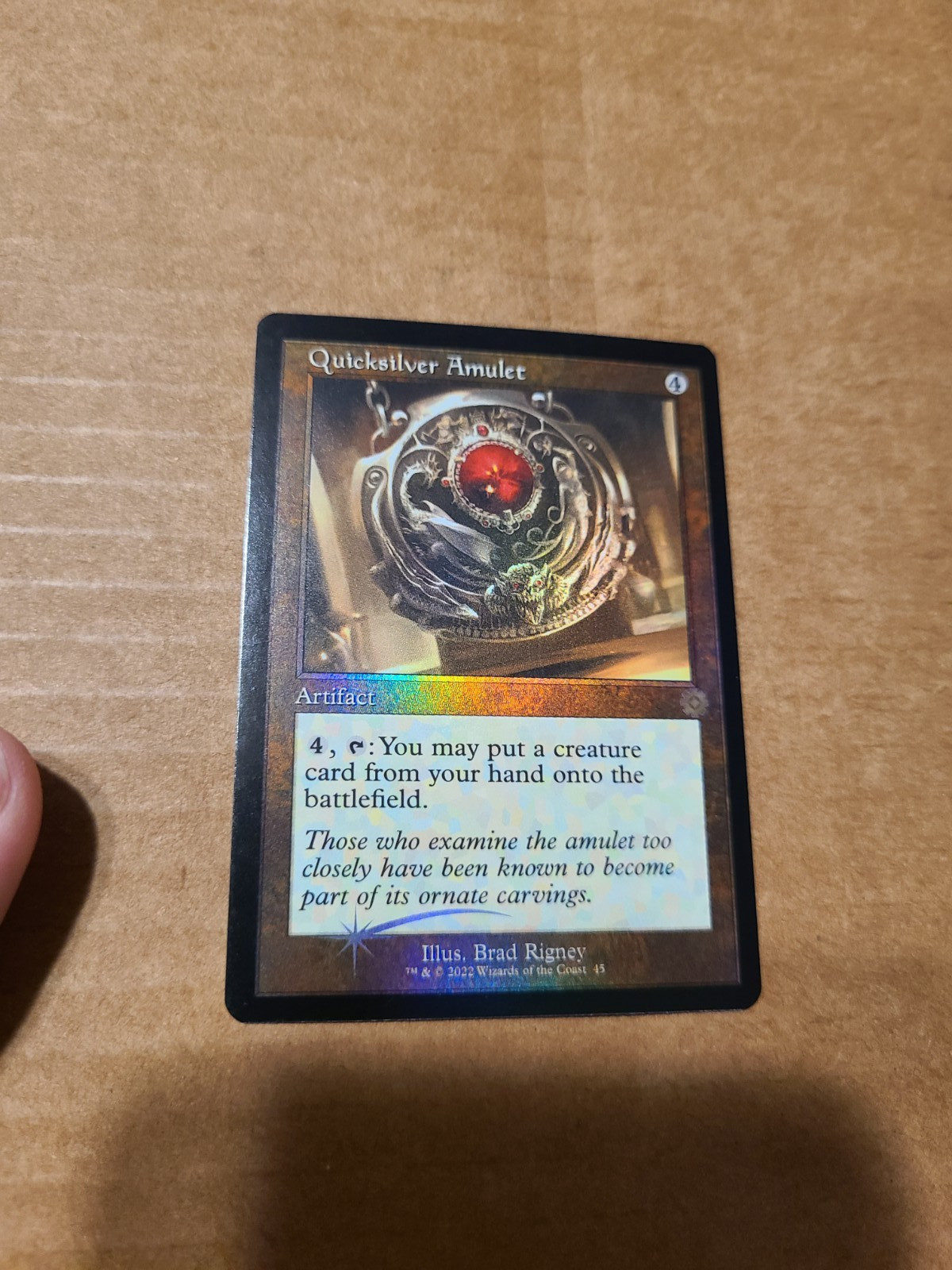 MTG Magic 1x FOIL Quicksilver Amulet Retro Artifact The Brothers War NM