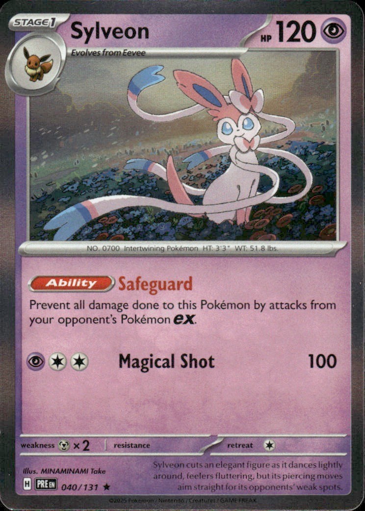 SYLVEON 040/131 PRISMATIC EVOLUTIONS RARE HOLO POKEMON MINAMINAMI TAKE