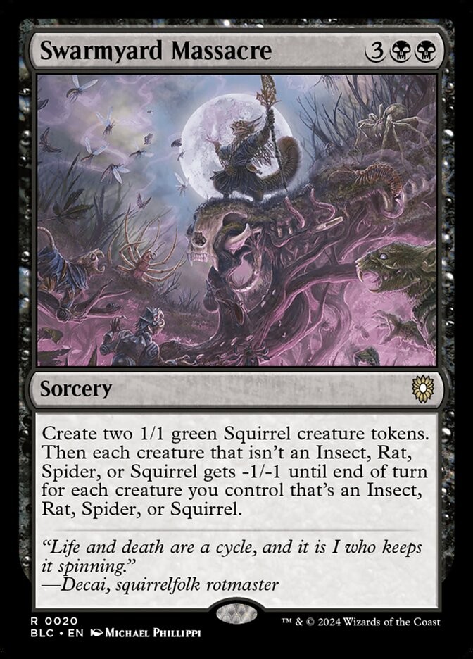 Swarmyard Massacre 20 NM Bloomburrow Commander MTG