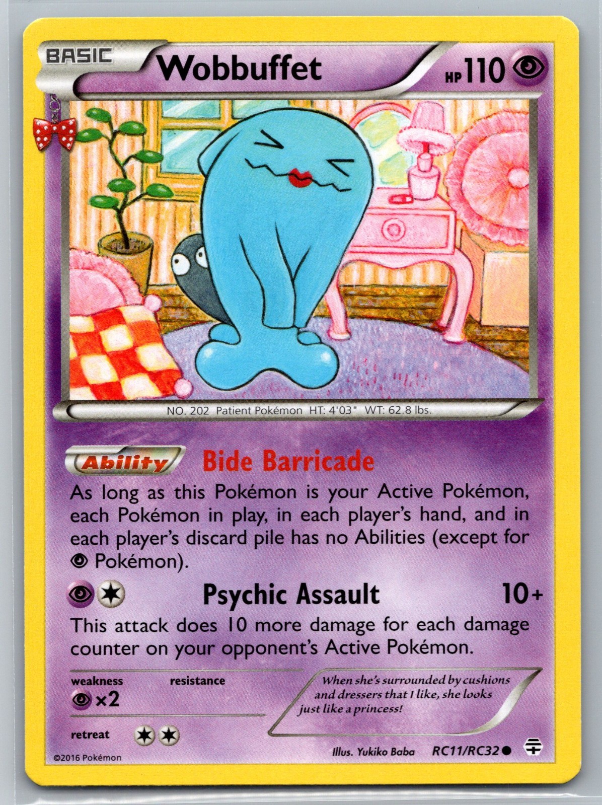 Wobbuffet RC11 Generations Radiant Collection Common Pokemon TCG NM / LP