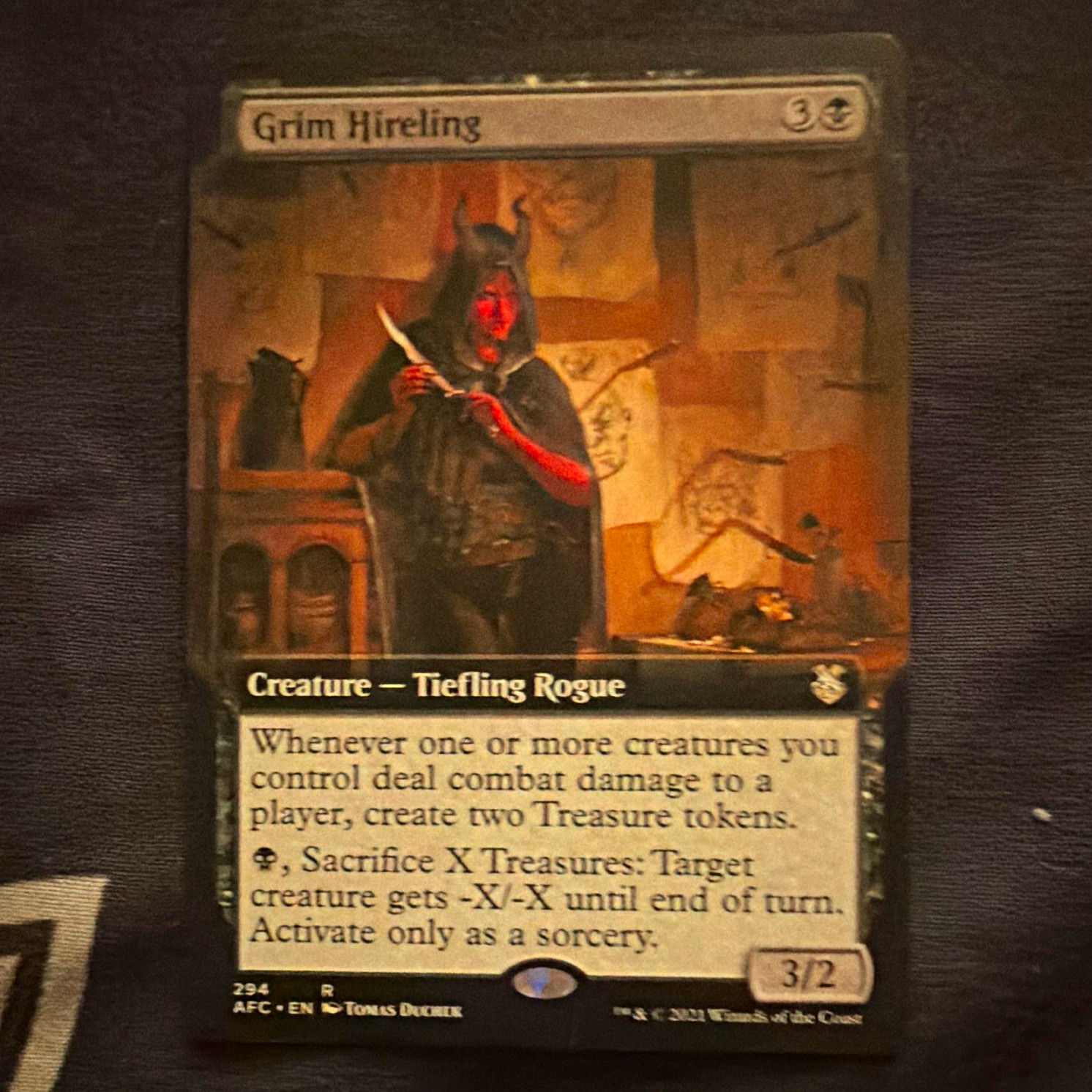 MTG Grim Hireling AFR 294 Rare Extended Art Regular EN