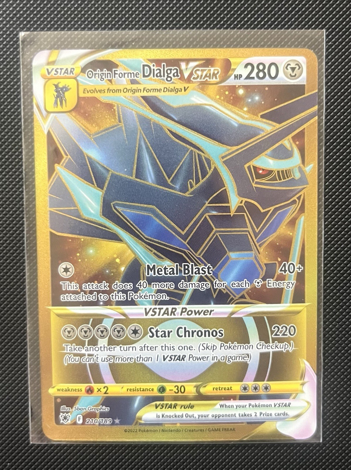 Origin Forme Dialga VSTAR – (Secret) 210/189 Swsh10: Astral Radiance Holo