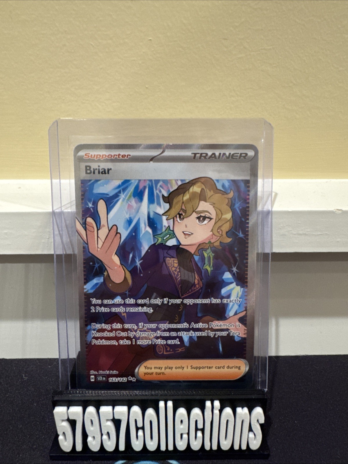 Pokémon TCG Briar Full Art Trainer Ultra Rare Card Sv07 Stellar Crown 163/142