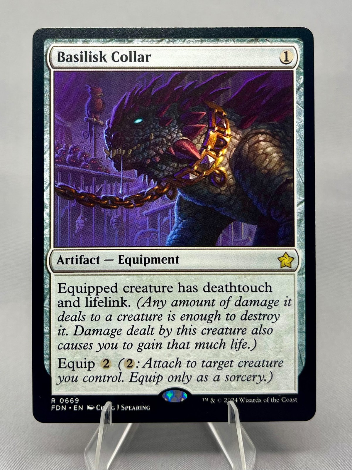 Basilisk Collar FDN #669 – MTG Foundations Rare Near Mint