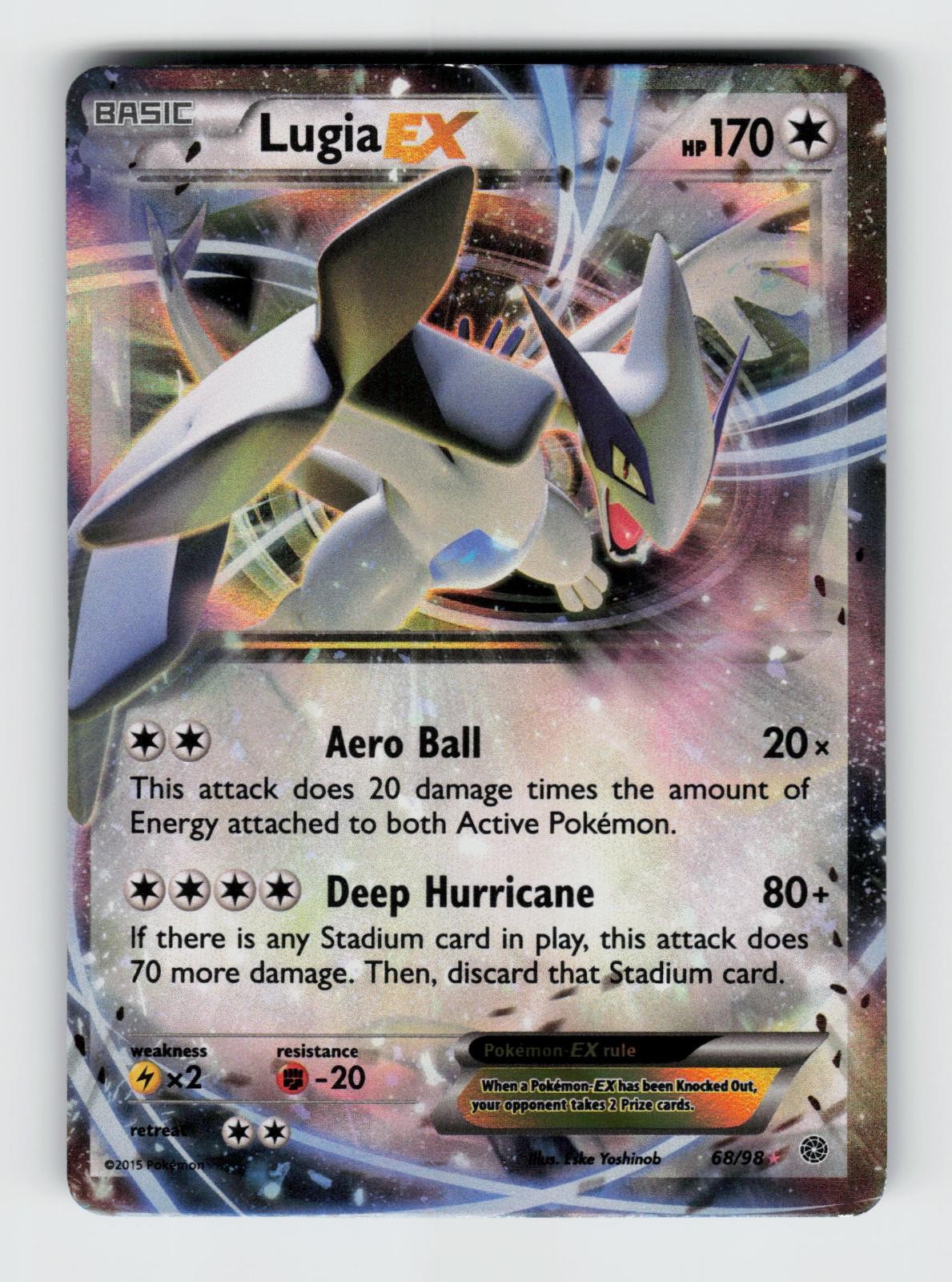Lugia EX 68/98 Holo EX Rare Ancient Origins Pokemon 2015 Lightly Played