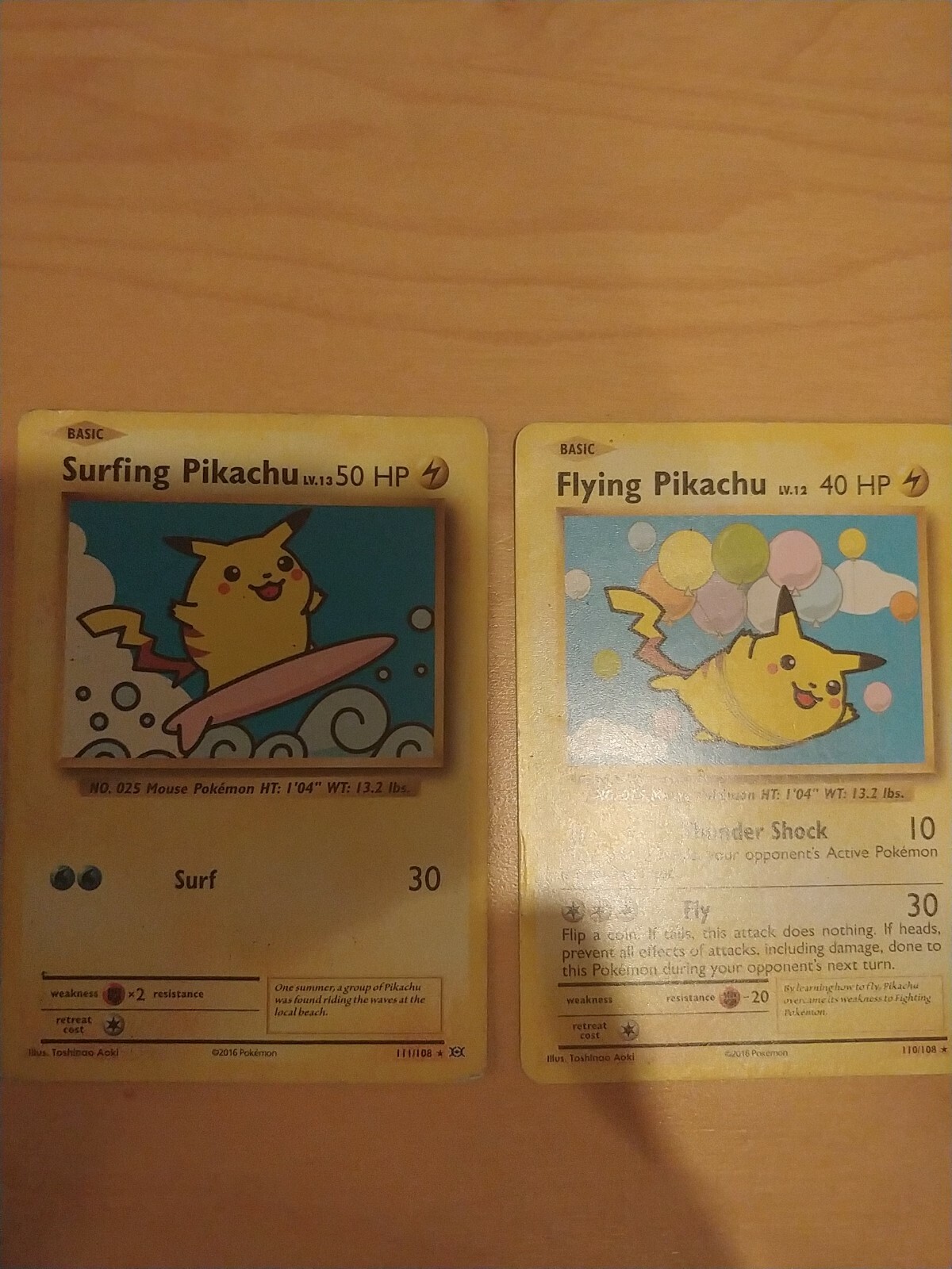 2016 Surfing and Flying Pikachu 8/10 Condition Cheap Pokemon