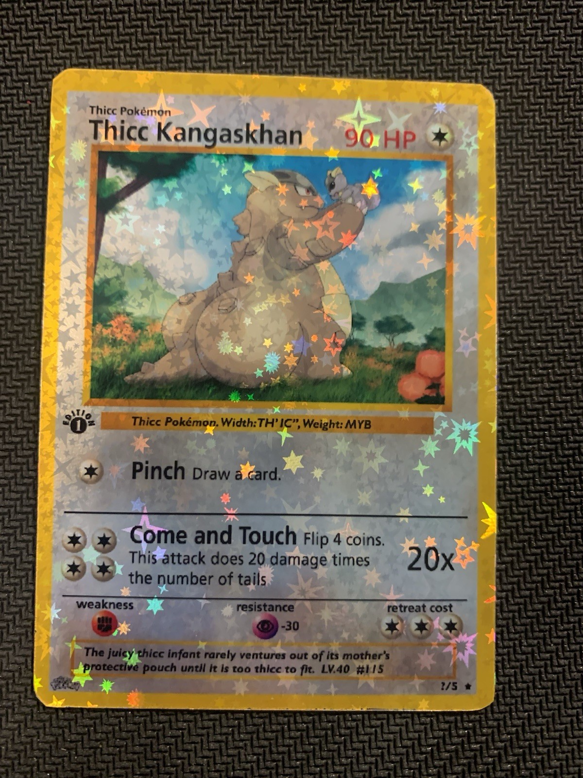 Thicc Kangaskhan (Alternative Custom Art ) Holografic Card