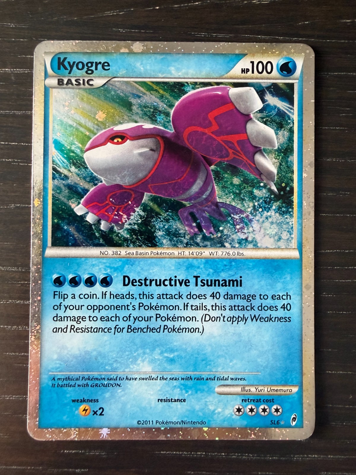 Shiny Kyogre #SL6 Holographic: Call of Legends