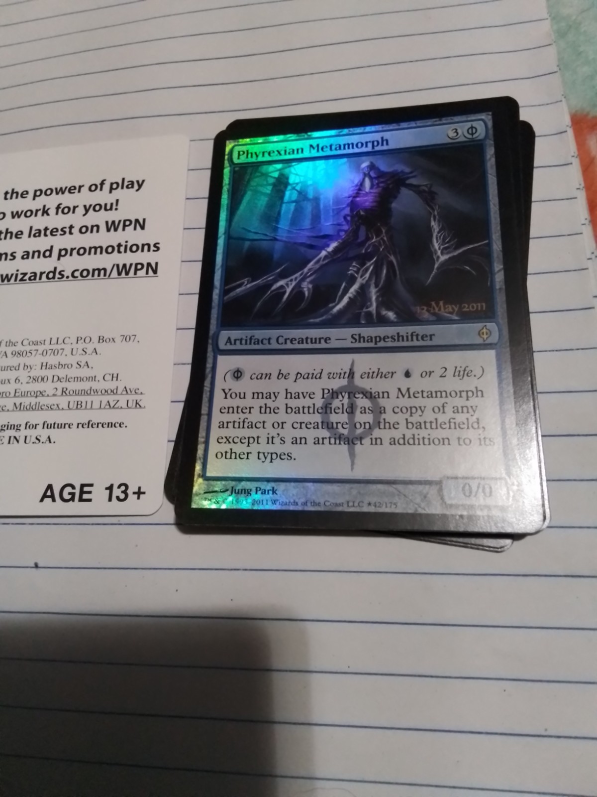 MTG Magic the Gathering Phyrexian Metamorph (42/6) New Phyrexia Promos NM FOIL