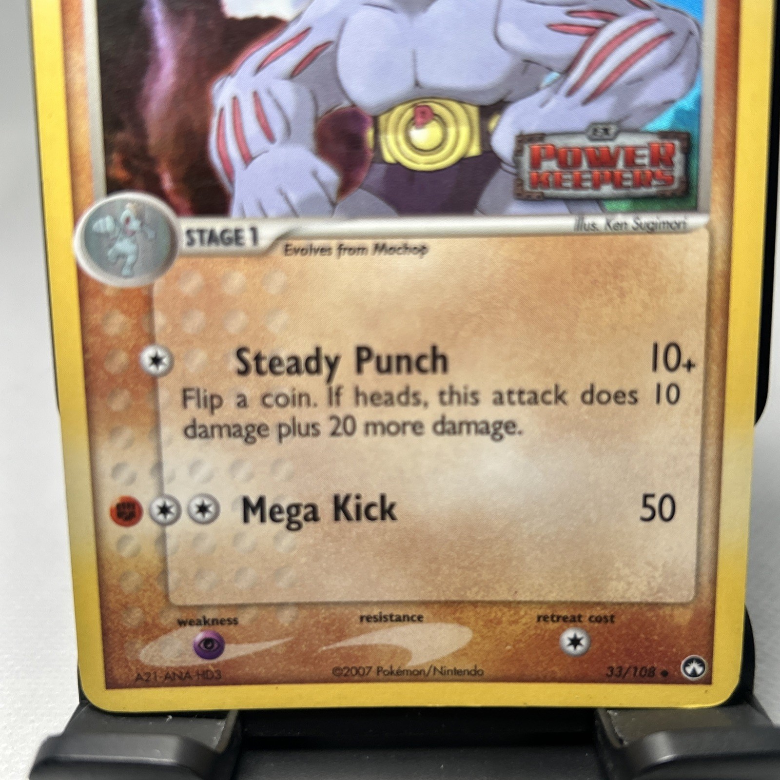 Machoke 33/108 Power Keepers Reverse Holo