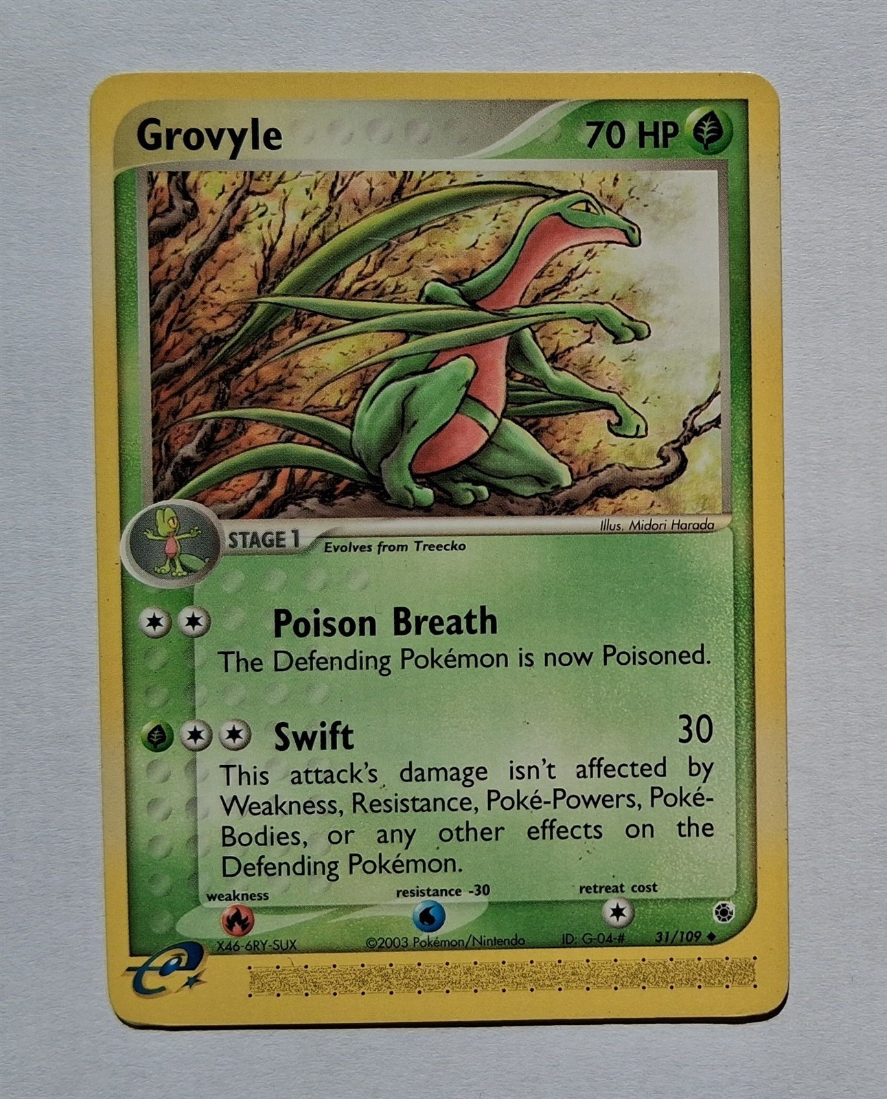 Pokemon – Grovyle – Ruby & Sapphire 31/109 – Uncommon – LP