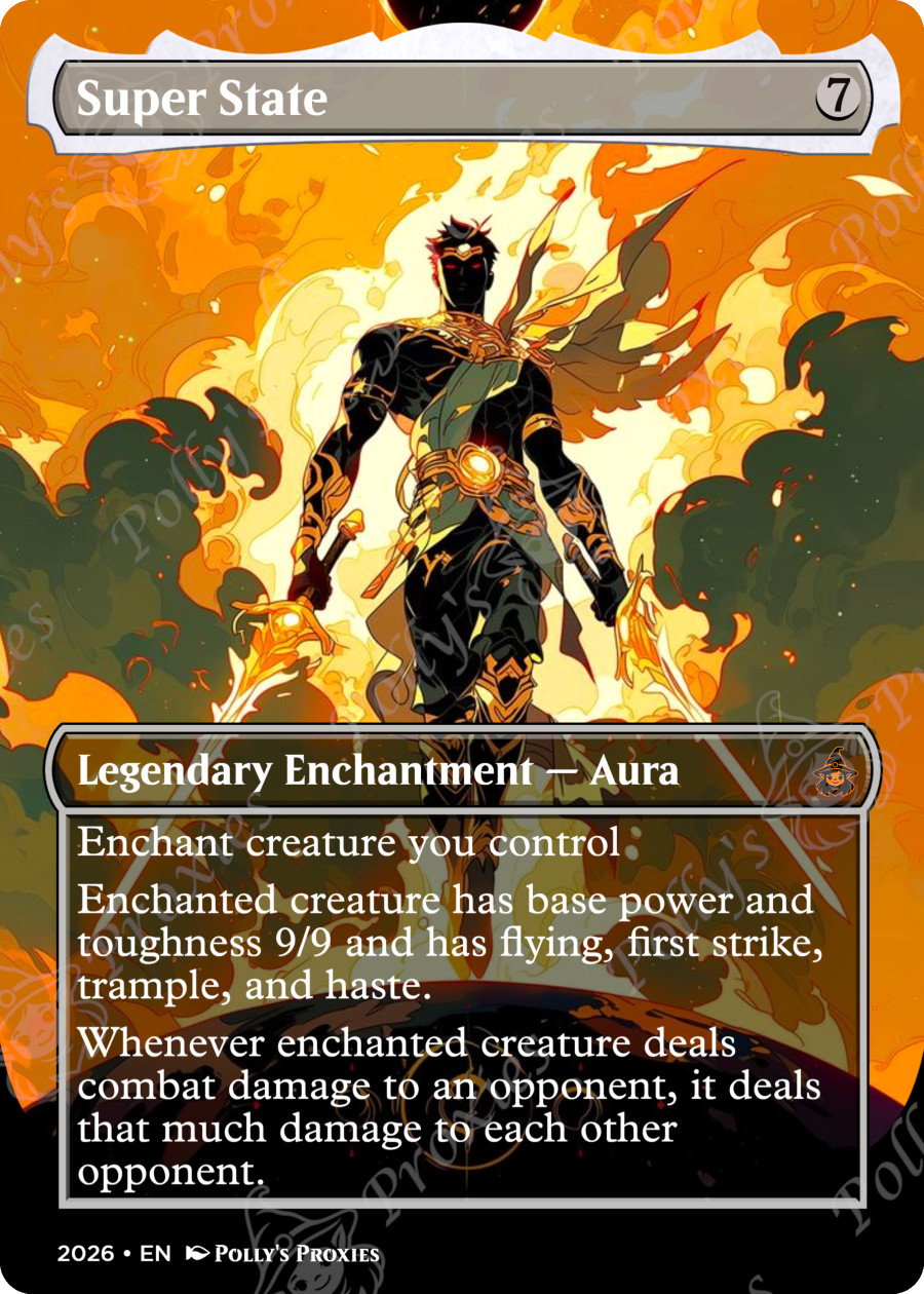 Super State FOIL Proxy Card with Custom Fantasy Art Design