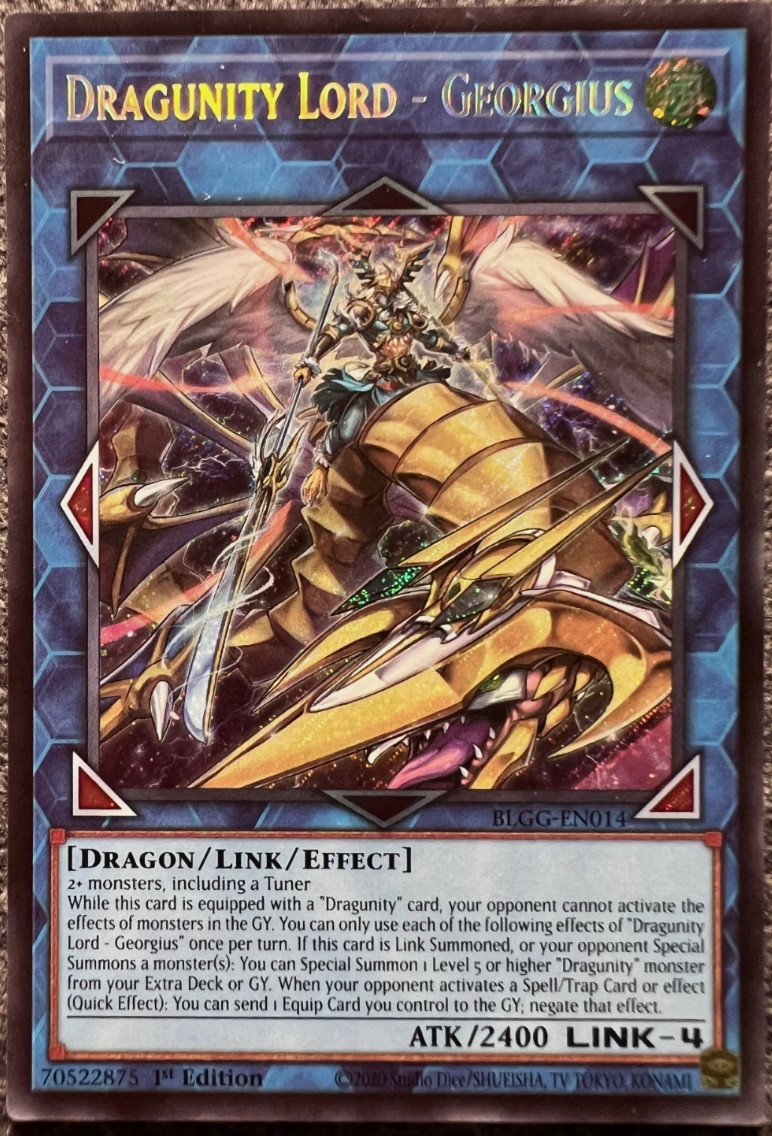 Dragunity Lord – Georgius -BLGG-EN014 – Secret Rare – Glorious Gallery – NM/M
