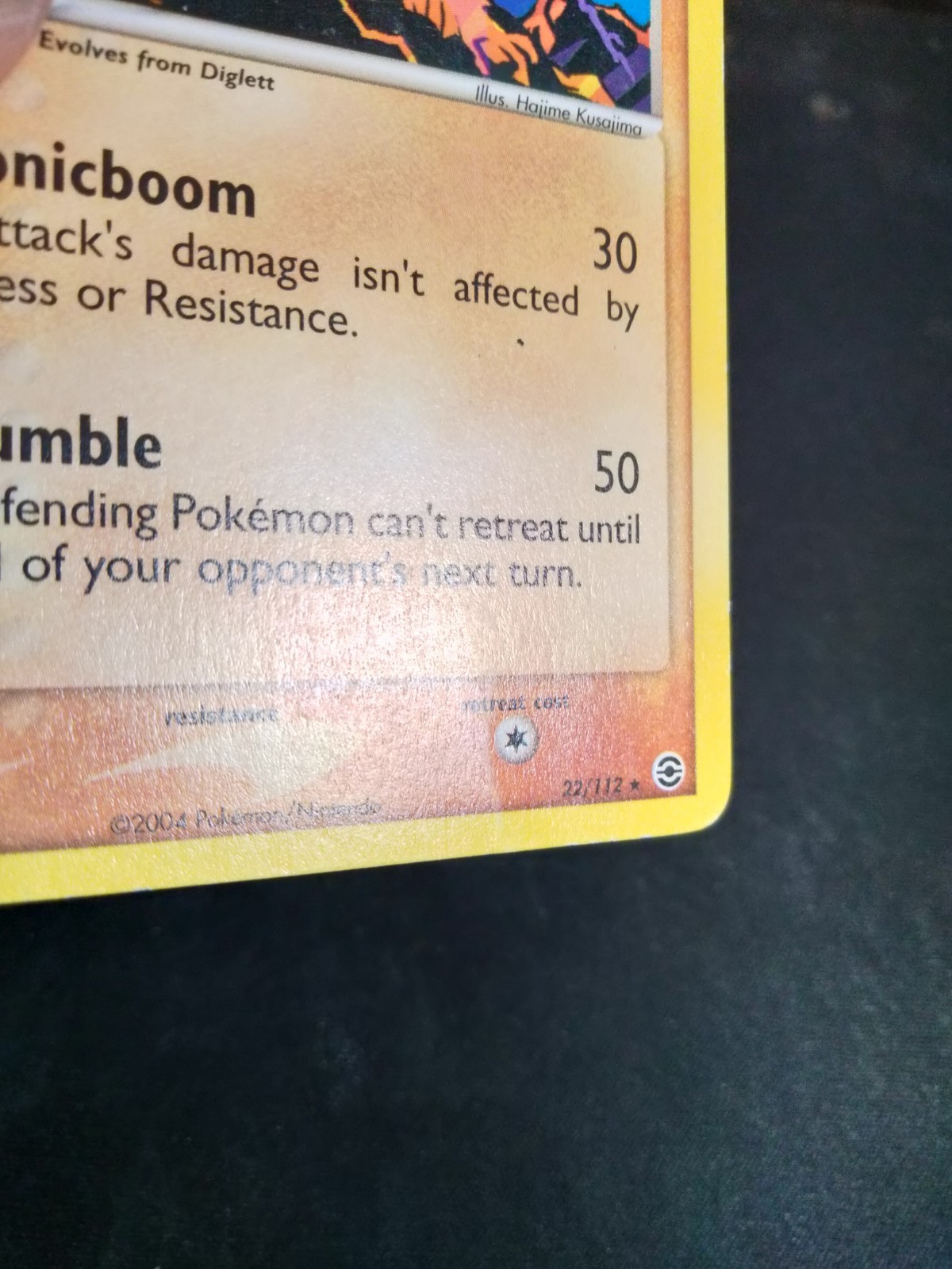 Pokemon Dugtrio – FireRed & LeafGreen Rare 022/112 HP