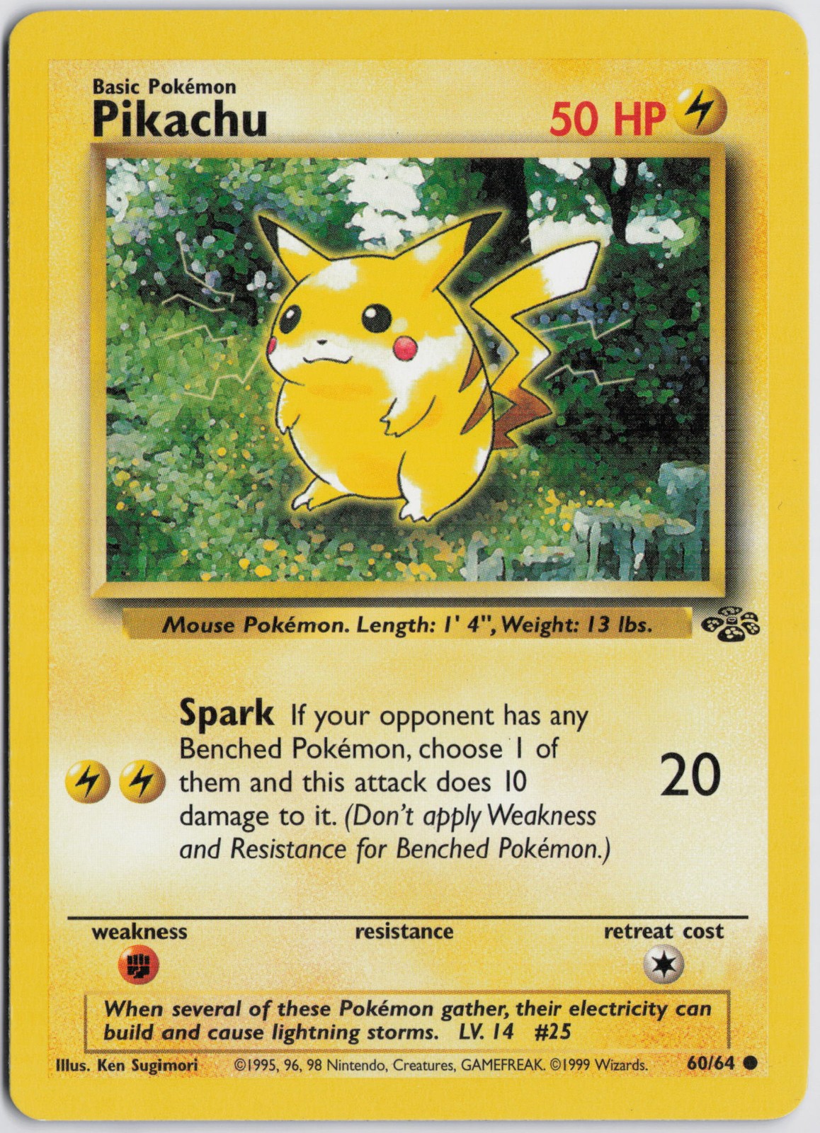 Pikachu Common Jungle 60/64 NM