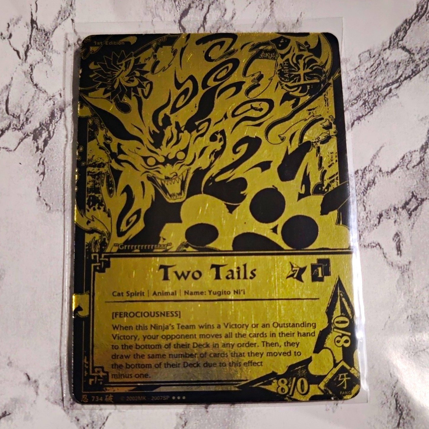 Naruto CCG Two Tails Cat Spirit 734 1st Edition Foil EN 2007 8/0