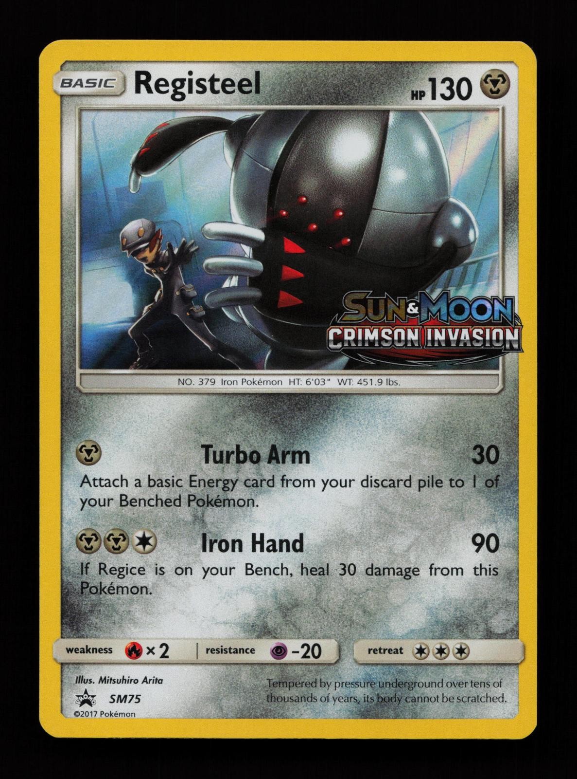 Registeel (Prerelease) SM75 Holo Promo Sun & Moon Promo Pokemon Cards