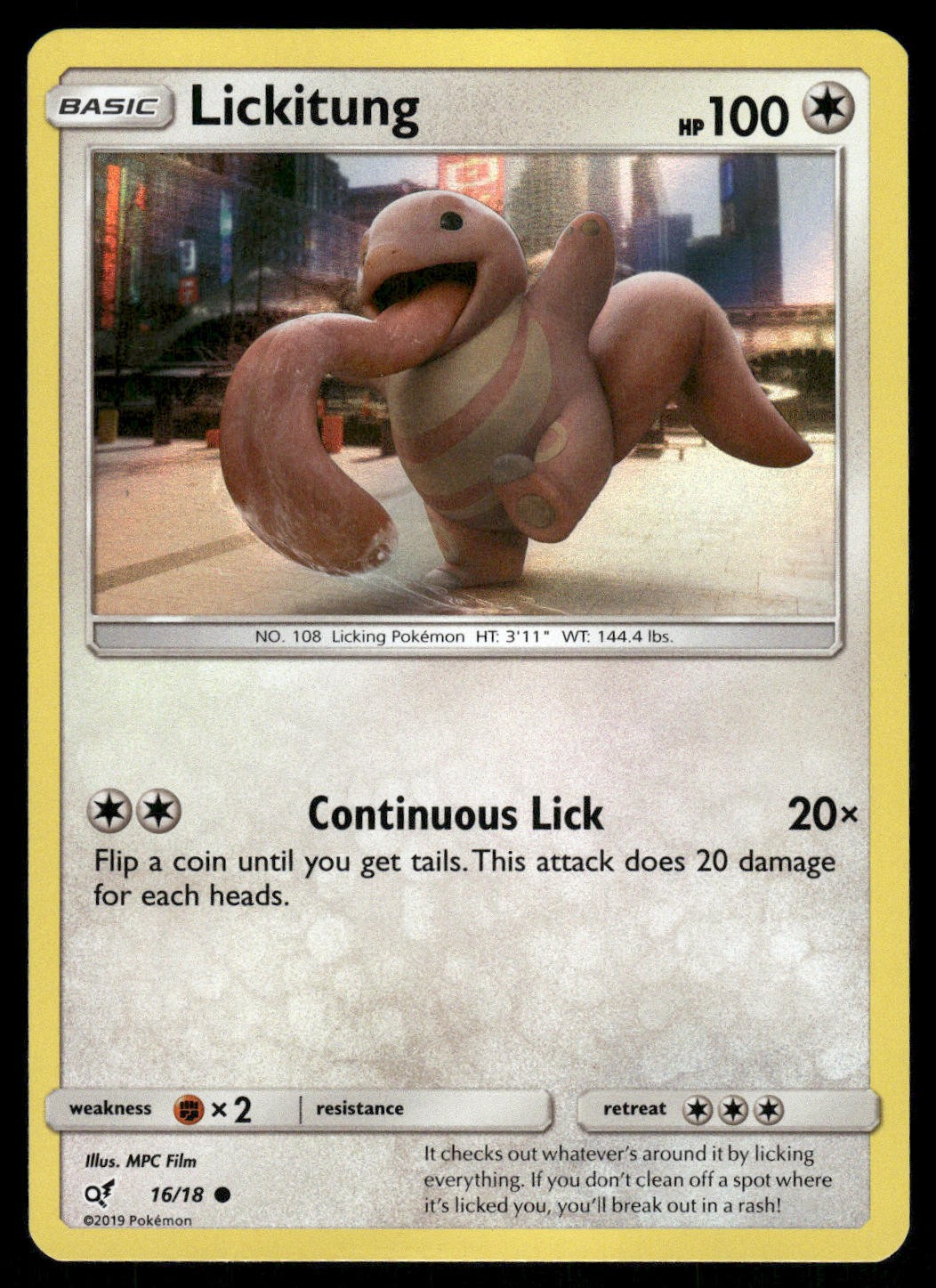 Lickitung (Holo Common) Holo Common Detective Pikachu 16/18 LP