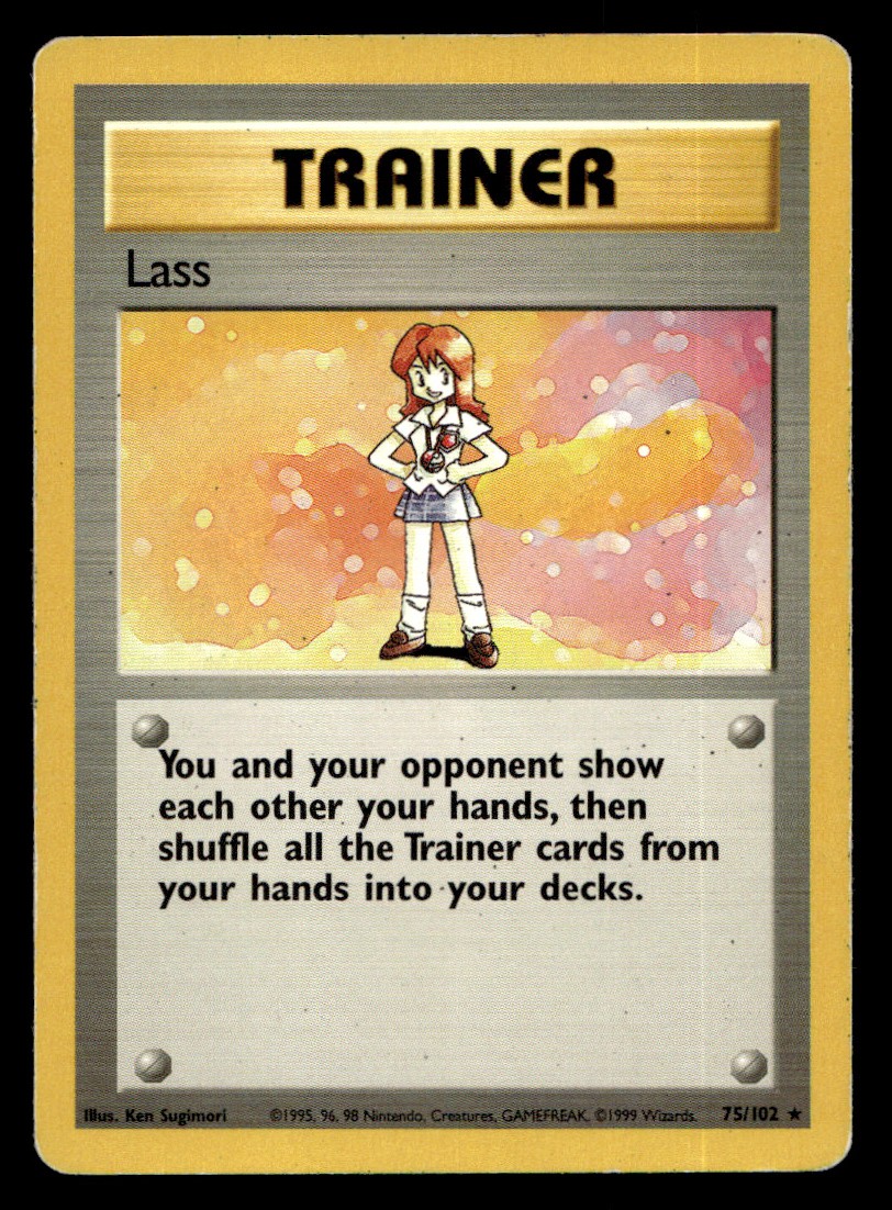 Base Set Lass #075/102 Pokémon TCG Single Card