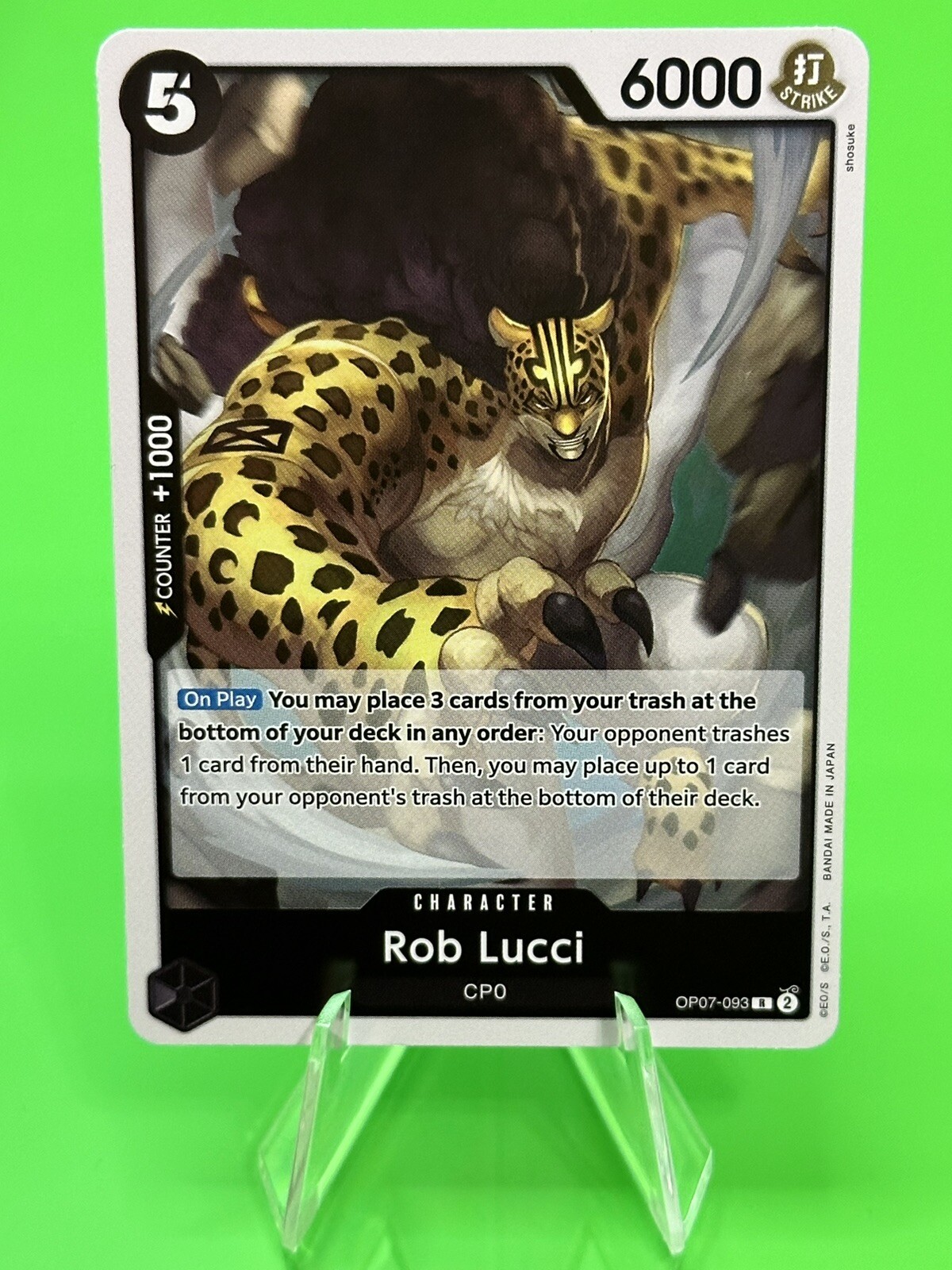 💥💥One Piece Series 7 500 Years In The Future Rob Lucci OP07-093, Rare!!💥💥