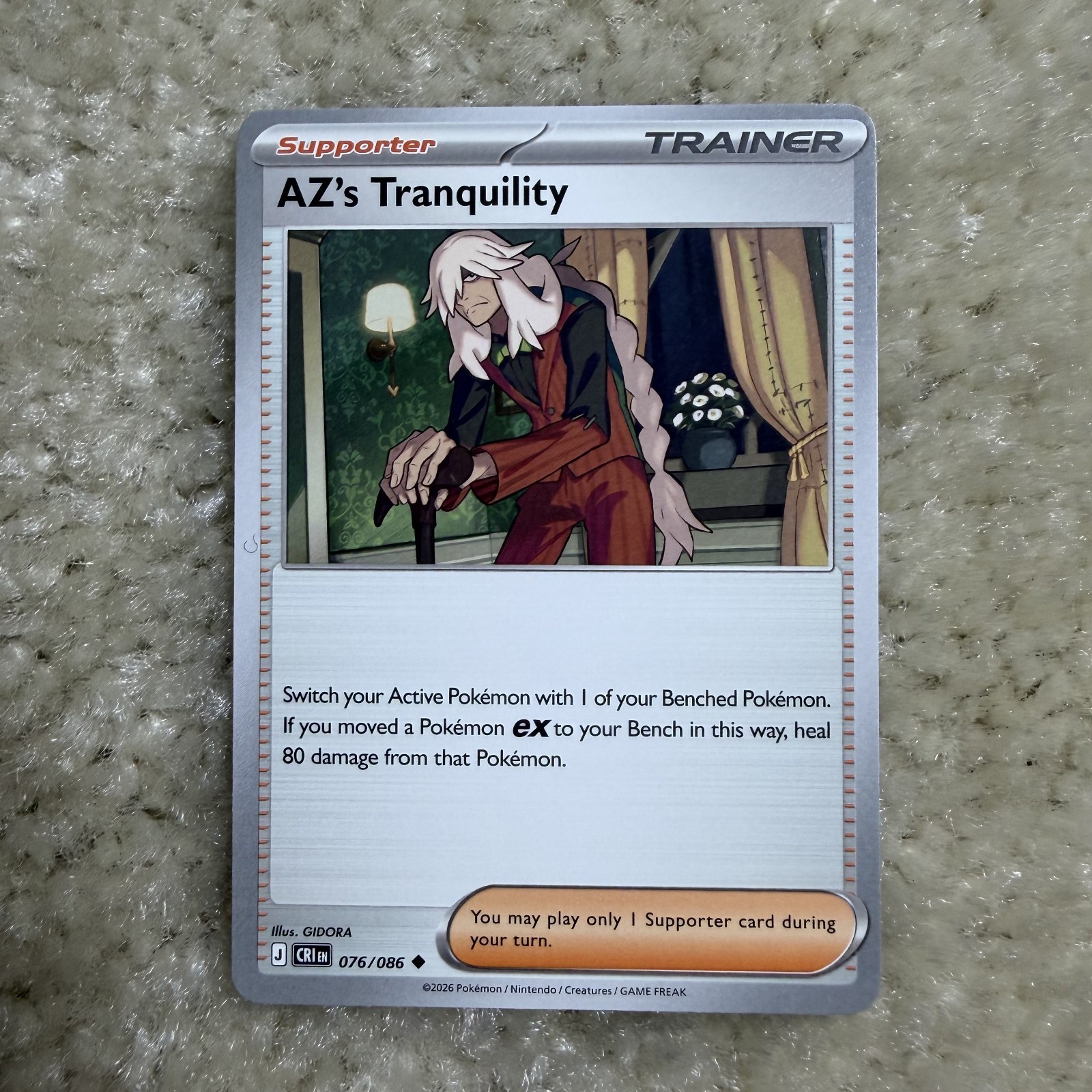 AZ’s Tranquility – 076/086 – ME04: Chaos Rising (CRI) Uncommon Near Mint English