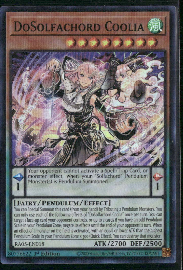 DOSOLFACHORD COOLIA RA05-EN018 SR RA05 YU-GI-OH 1ST EDITION NM/M