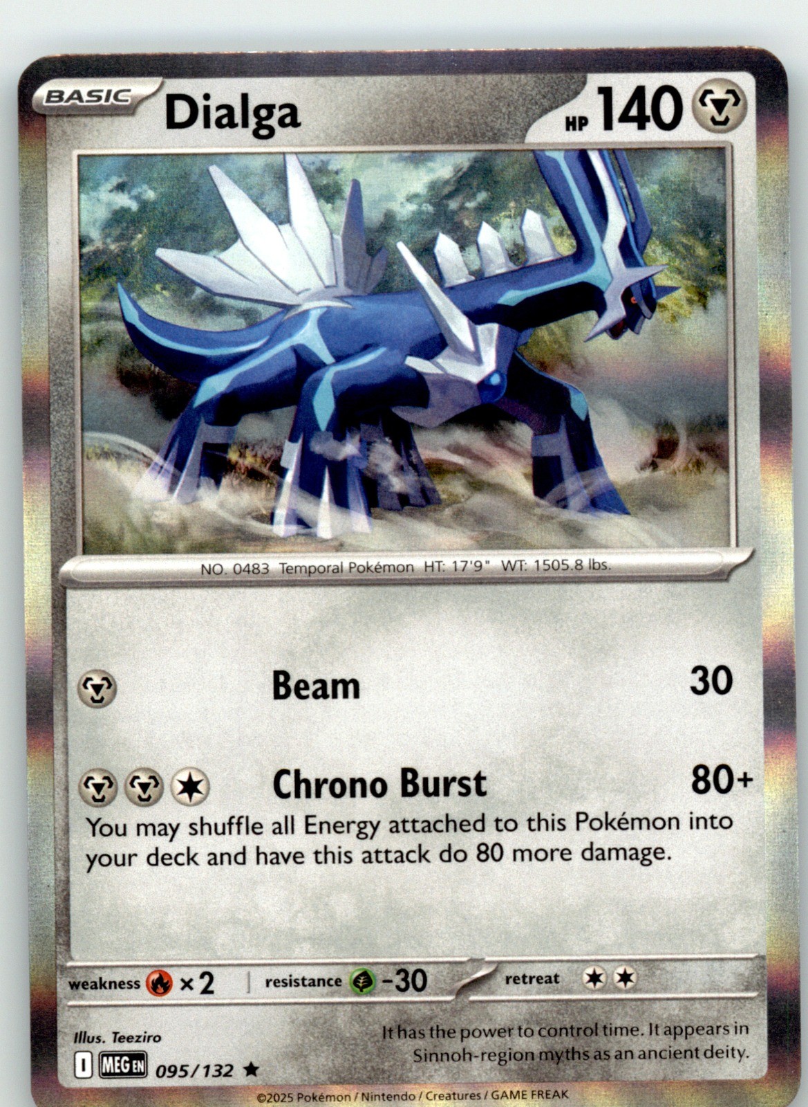 Dialga Holo Rare ME01: Mega Evolution 095/132 NM