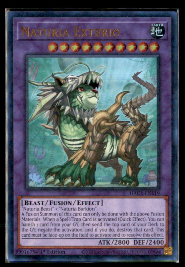 Yu Gi Oh! Naturia Exterio 1st Edition HAC1 EN119 Holo Duel Terminal